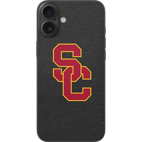 University of Southern California USC Dark Grey Logo iPhone 16 Plus Skin